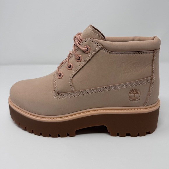 Timberland Stone Street Mid LC Chukka Boots Light Pink Nubuck Juniors 7- NWT - Picture 3 of 9